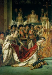 Die Weihe des Kaisers Napoleon (1769-1821) und die Krönung der Kaiserin Josephine (1763-1814) durch Papst Pius VII, 2. Dezember 1804 (Detail)